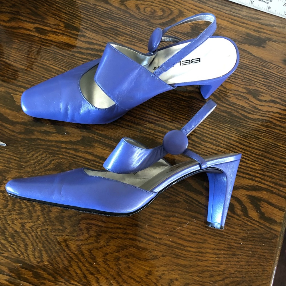 Vintage Bellini Lavender Purple Sling Back Heel Shoes Sz 8